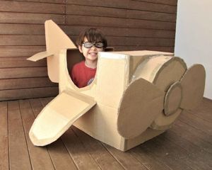 Cardboard aeroplane